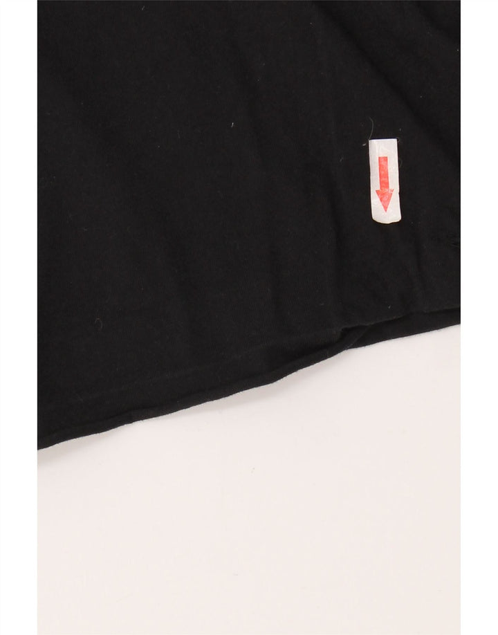 Tricou grafic pentru băieți NIKE Top 10-11 ani bumbac negru mediu