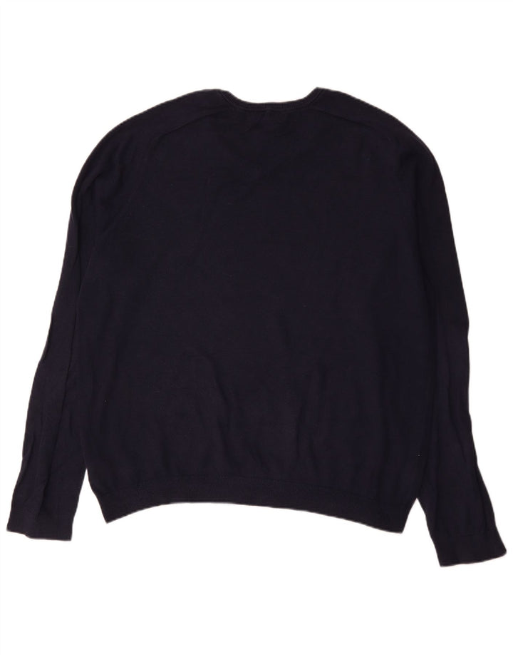 Pulover pentru bărbați Gap cu decolteu în V, XL, bumbac bleumarin