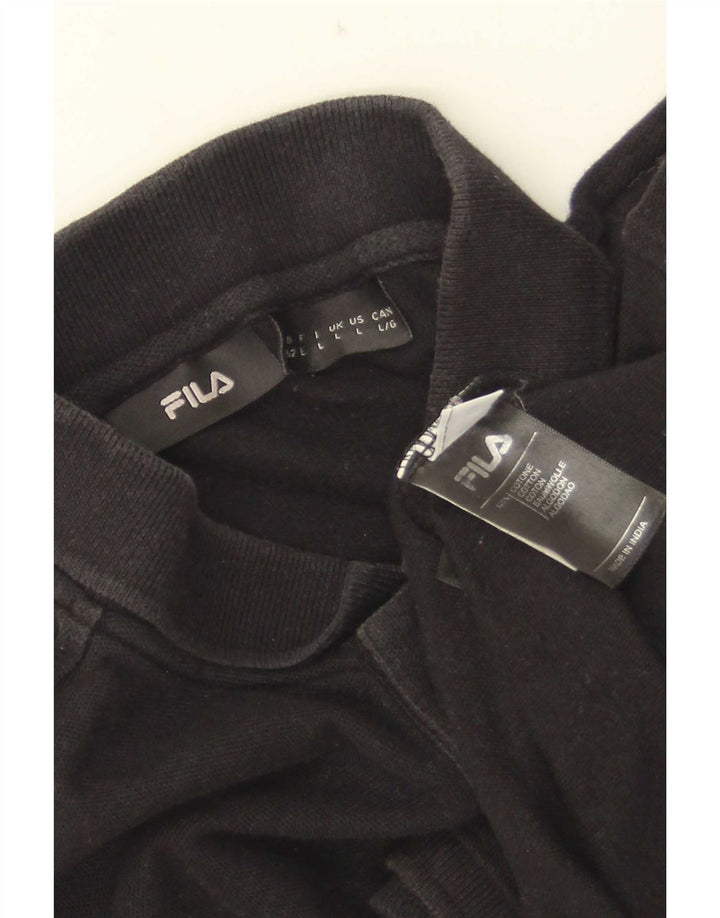 Tricou Polo Fila Barbati Mare Negru Bumbac
