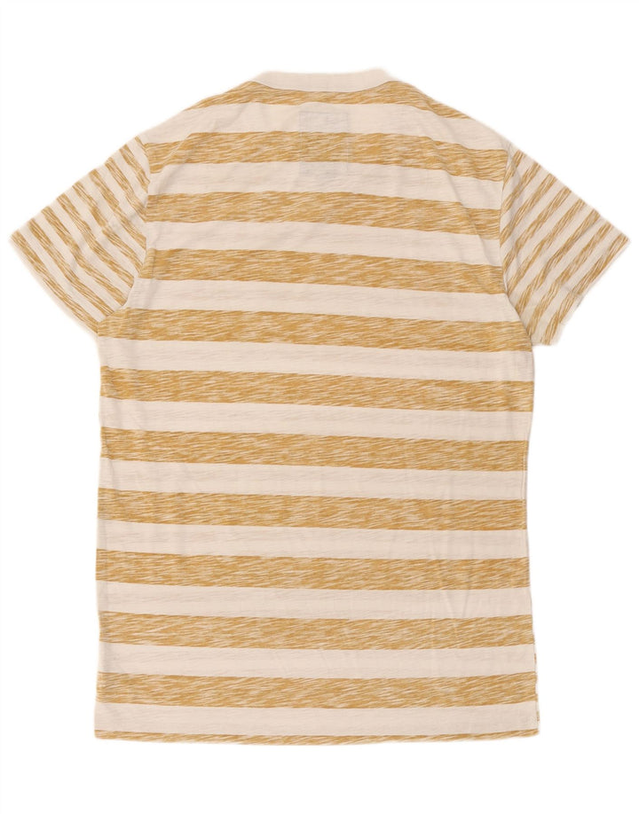 Tricou Bărbați G-Star Top mare, bej, cu dungi din bumbac