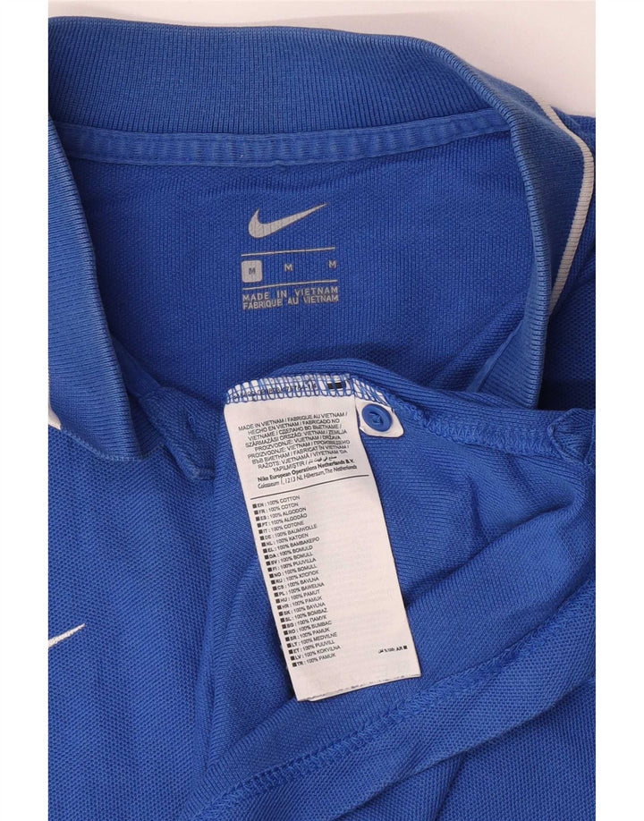 Tricou polo Nike pentru bărbați, bumbac albastru mediu