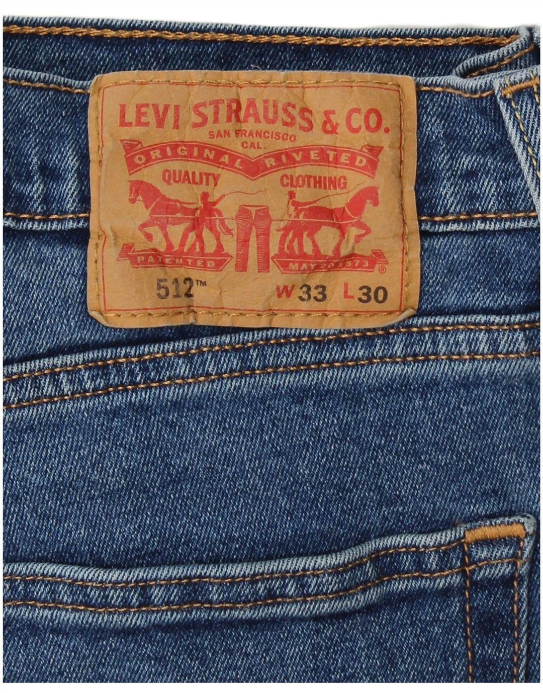 Blugi conici 512 Slim pentru bărbați LEVI'S L33 L30 Bumbac albastru