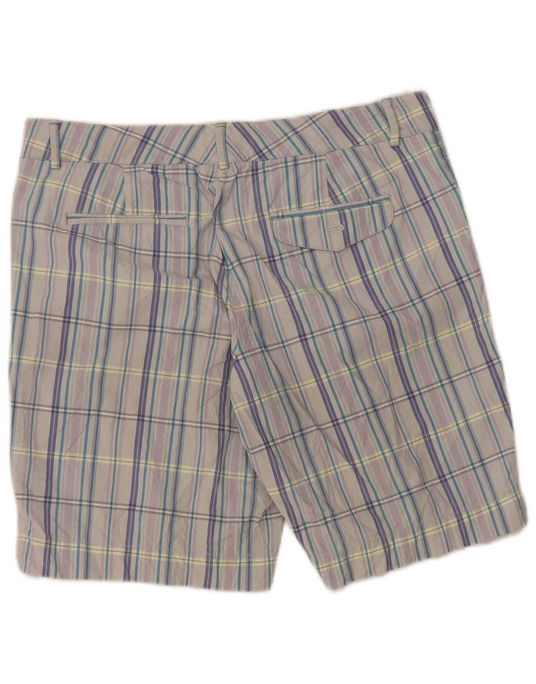 Pantaloni scurti casual pentru femei DOCKERS US 8 Medium W34 bumbac cu carouri gri