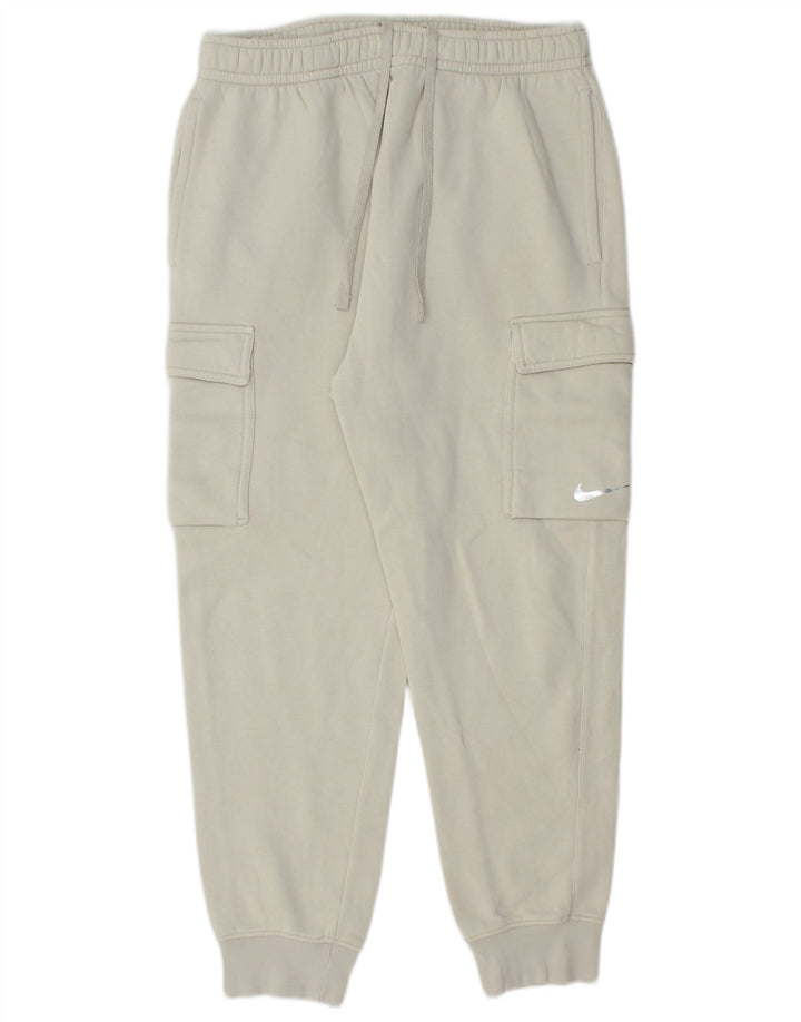 Pantaloni de trening Nike pentru bărbați, cu tăiere standard, pantaloni de jogging, bumbac alb mediu