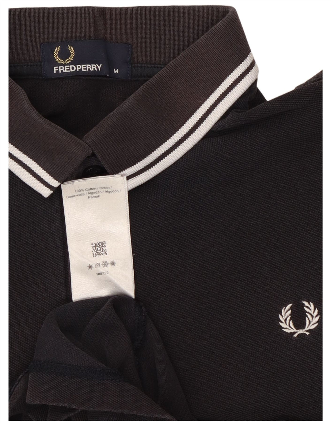 Cămașă polo Fred Perry pentru bărbați, bumbac, albastru bleumarin mediu