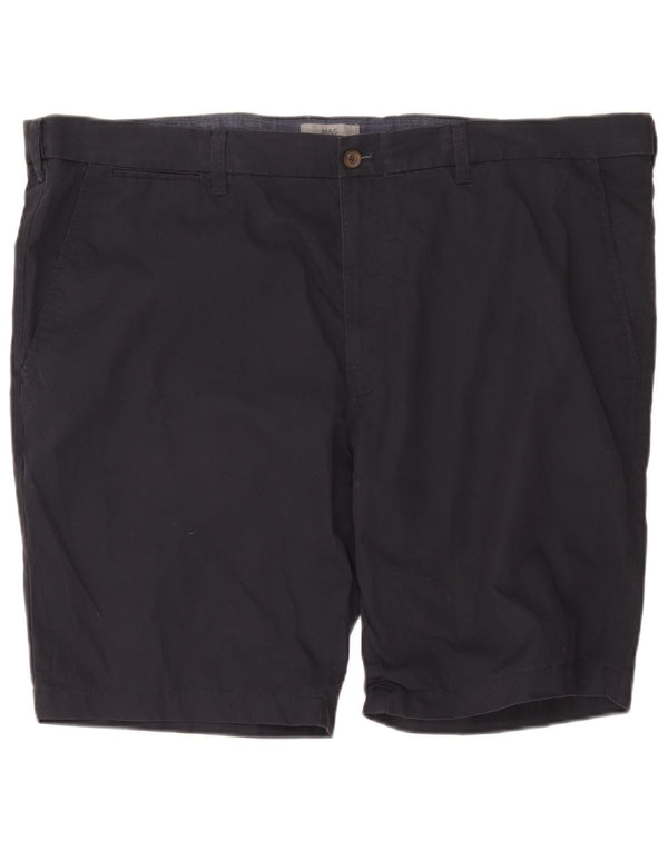 Marks & Spencer Mens Chino Shorts W48 4XL Navy Blue Cotton