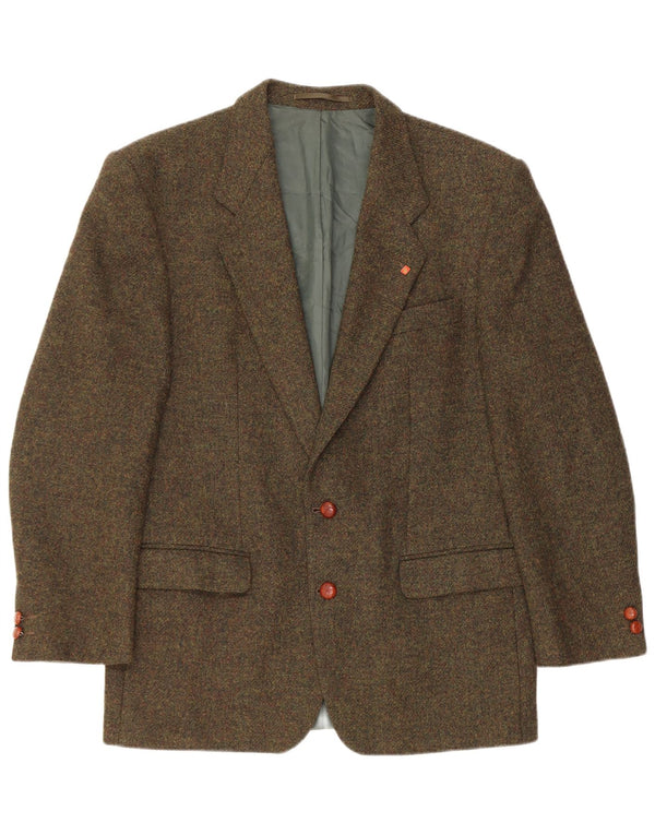 Jachetă pentru bărbați VINTAGE cu 2 nasturi, UK 38 Medium Kaki Flecked