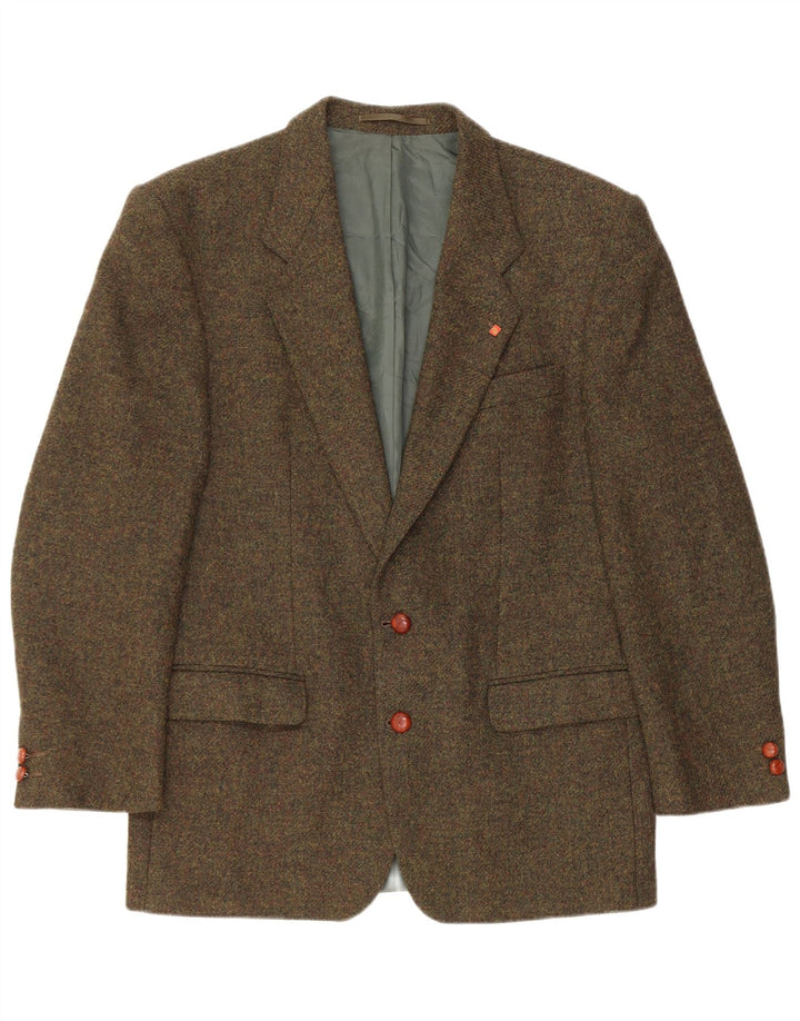 Jachetă pentru bărbați VINTAGE cu 2 nasturi, UK 38 Medium Kaki Flecked