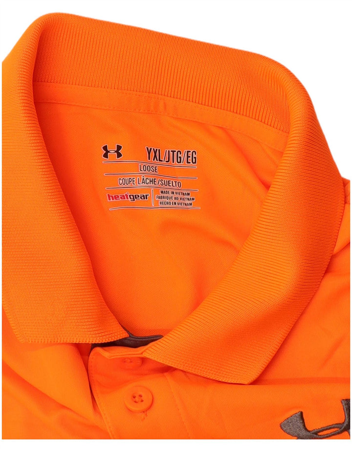 Tricou polo pentru băieți UNDER ARMOUR Heat Gear 13-14 ani XL portocaliu