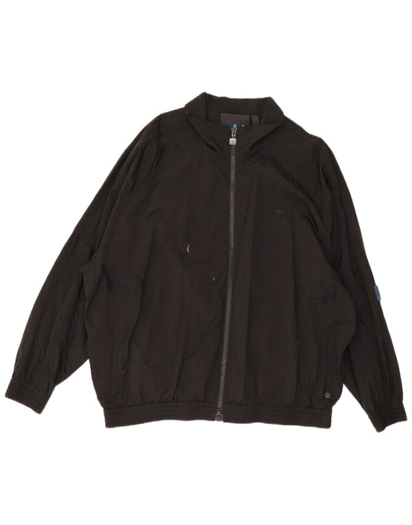 Jachetă de bombardier pentru bărbați Adidas UK 42 XL, neagră, poliamidă