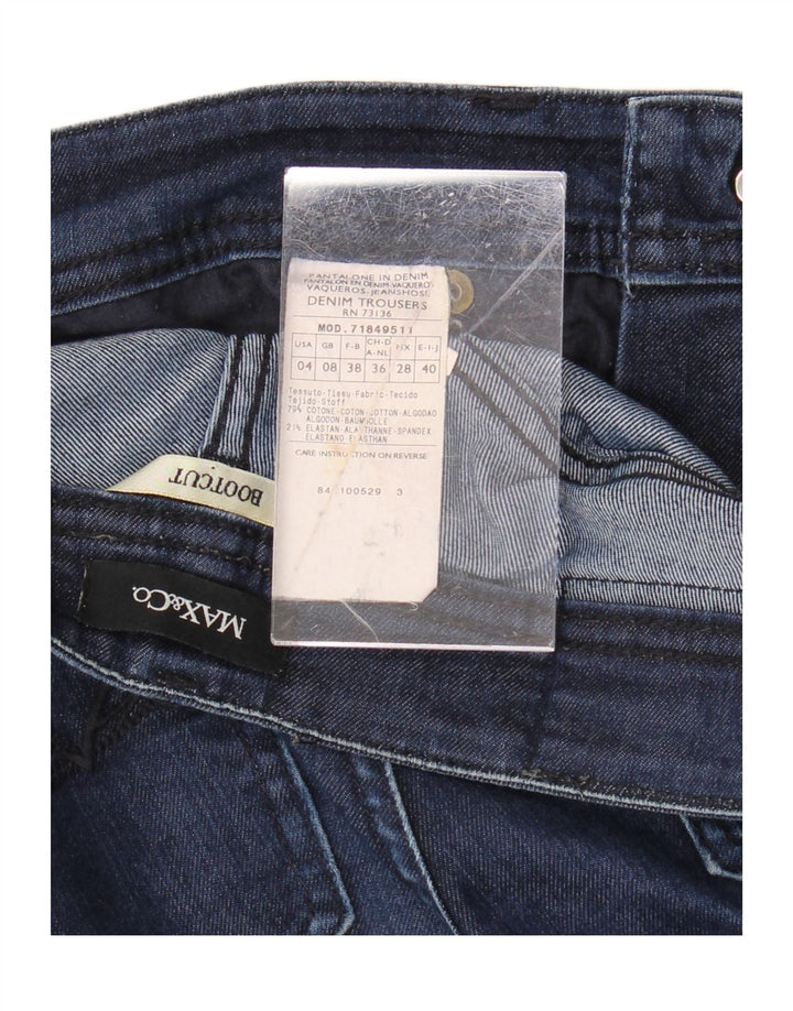 MAX & CO. Womens Bootcut Jeans UK 8 Small W30 L30 Navy Blue Cotton Vintage Max & Co. and Second-Hand Max & Co. from Messina Hembry 