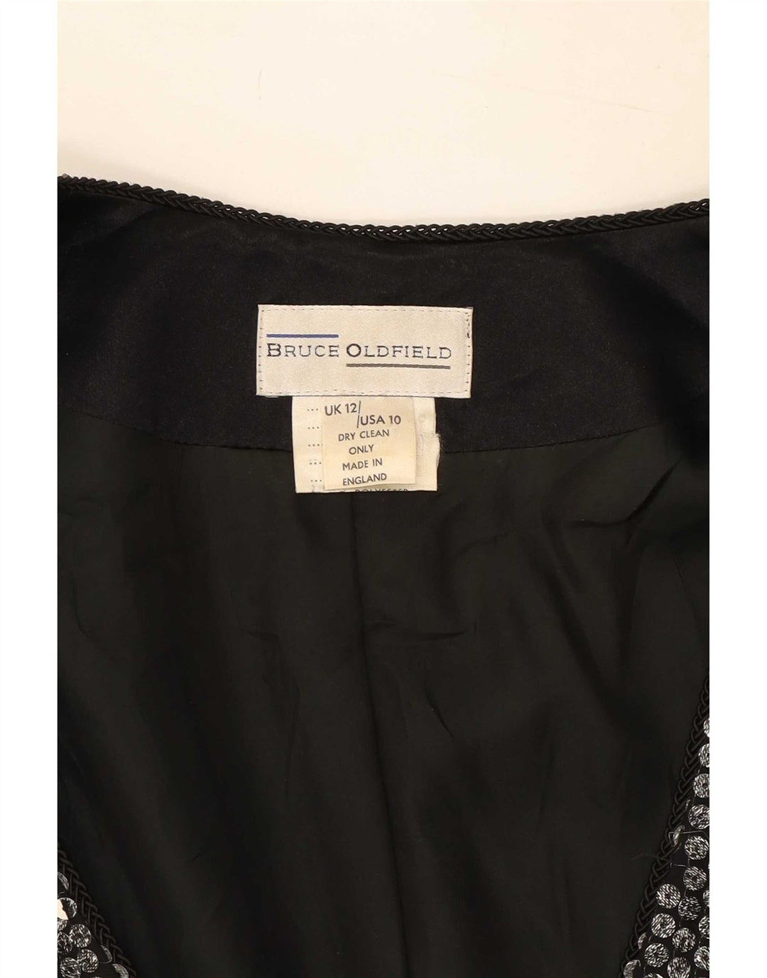 Blazer Bruce Oldfield pentru femei UK 12 Medium Silver