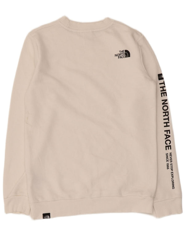 Pulover cu grafic pentru femei The North Face UK 6 XS Bumbac alb