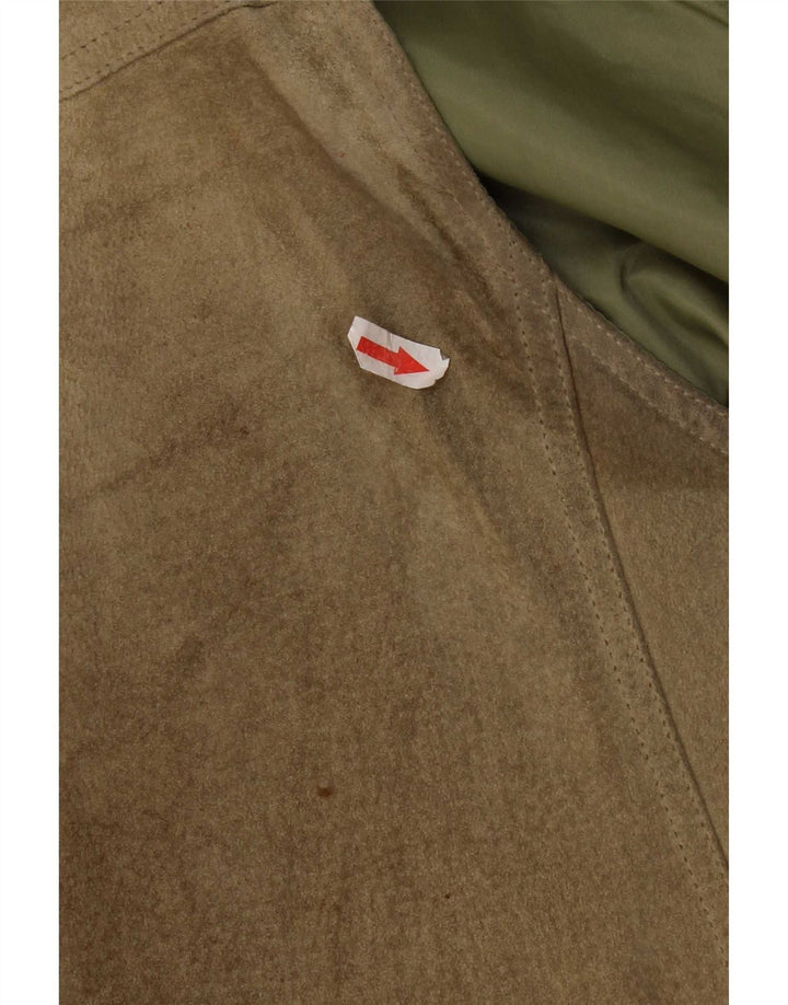 Vestă de piele de căprioară pentru bărbați Pionier, kaki mediu