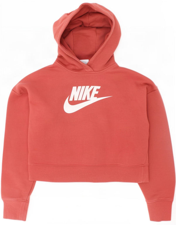 Pulover Nike pentru fete Crop Graphic, 12-13 ani, mare, roz, bumbac