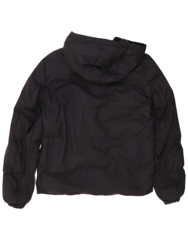 Jachetă căptușită cu glugă pentru bărbați CALVIN KLEIN JEANS UK 34 XS Poliester negru