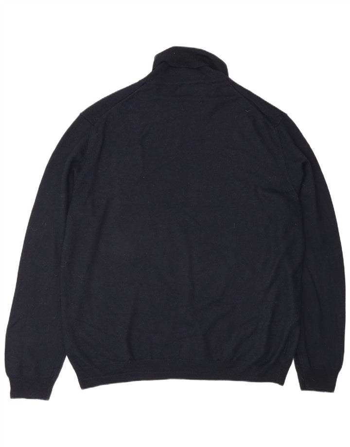 Pulover pentru bărbați Marks & Spencer cu gât rulat, 2XL, acrilic, albastru bleumarin