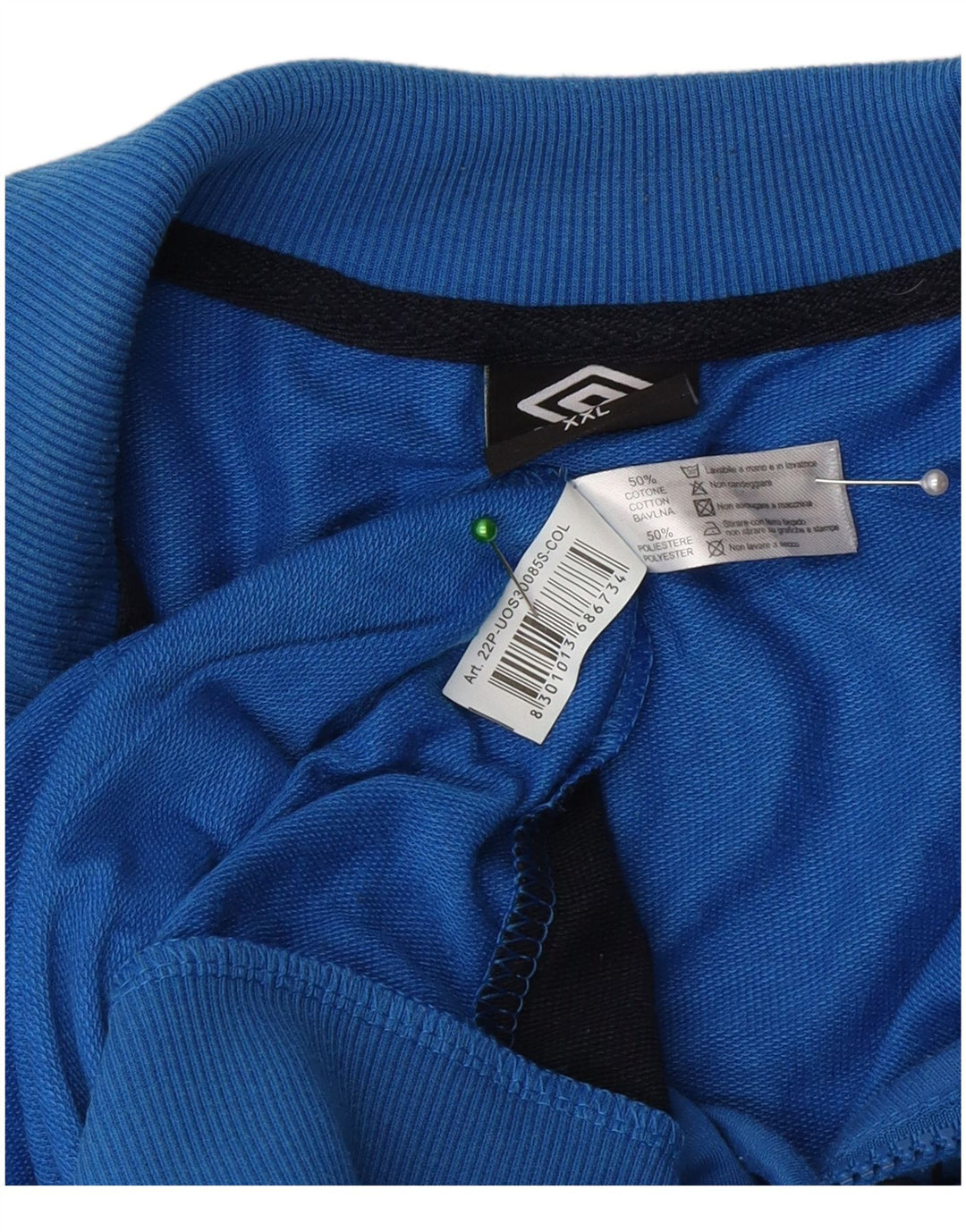 Jachetă de trening grafică Umbro pentru bărbați 2XL, bumbac color block, albastru