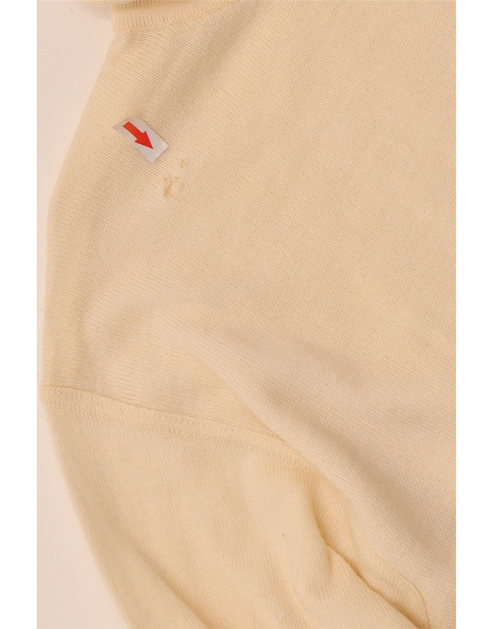 Pulover vintage pentru bărbați cu gât rulat IT 48 Medium poliacrilic alb