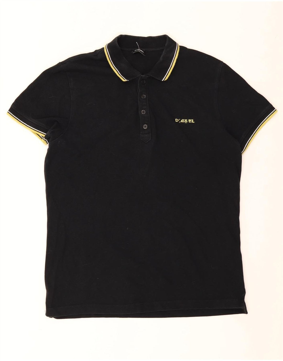 Tricou polo pentru bărbați DIESEL XL bumbac negru