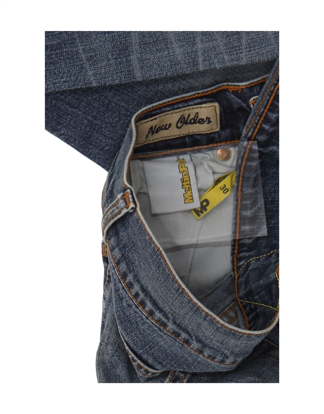 MELTIN' POT Womens Straight Jeans W30 L29 Blue Cotton