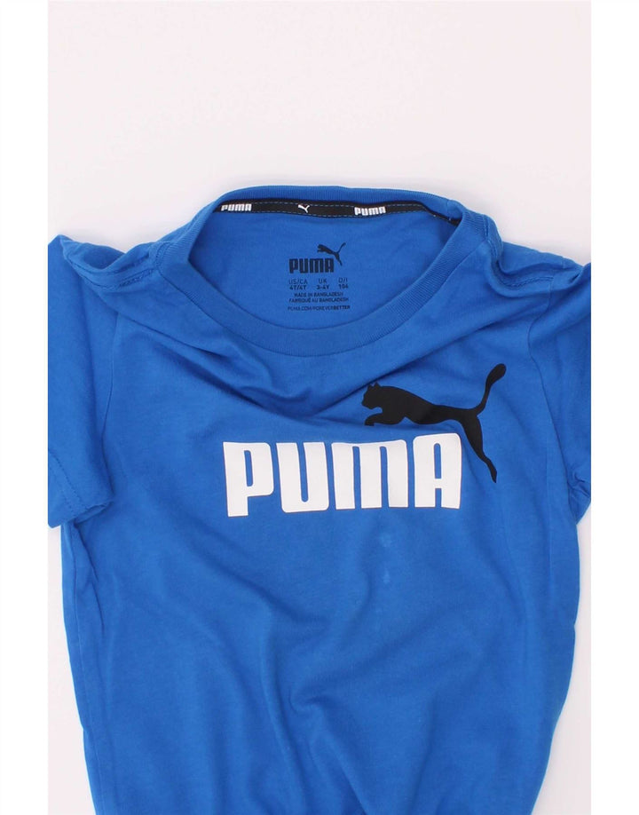 Tricou grafic Puma pentru băieți Top 3-4 ani albastru
