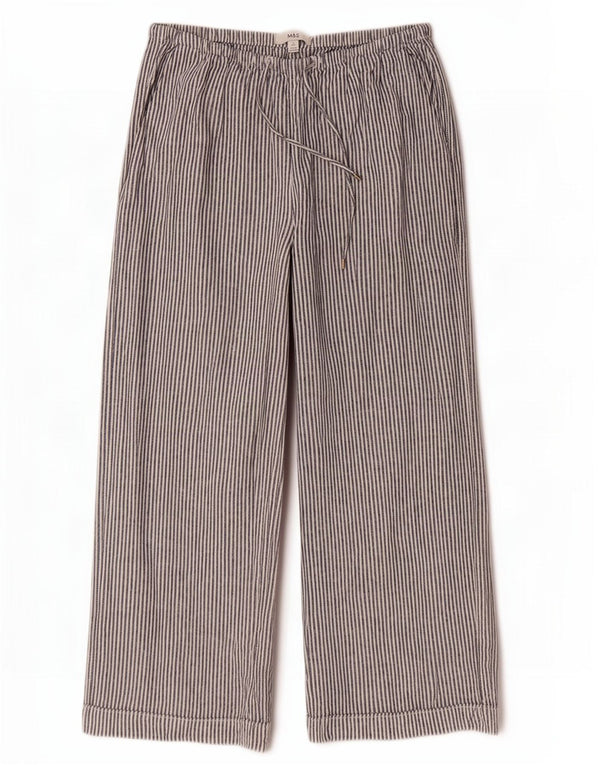 Marks & Spencer Pantaloni casual pentru femei cu talie înaltă UK 16 Large W32 L26 Gri