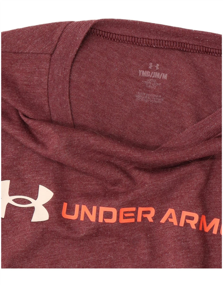 Tricou grafic pentru băieți UNDER ARMOUR Top 9-10 ani Medium Burgundy