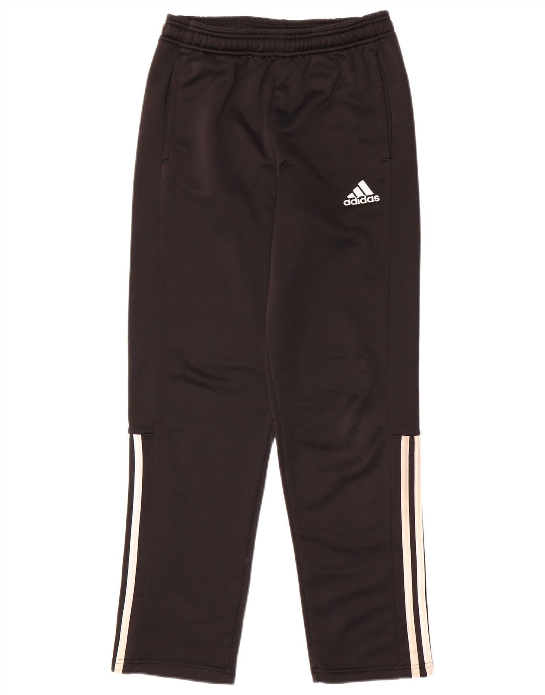 ADIDAS Boys Tracksuit Trousers 13-14 Years Large Black Polyester
