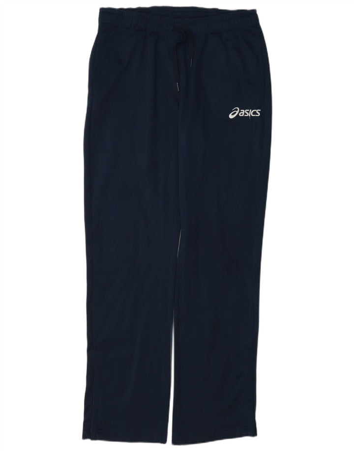 Pantaloni de trening Asics pentru bărbați, poliester mediu bleumarin