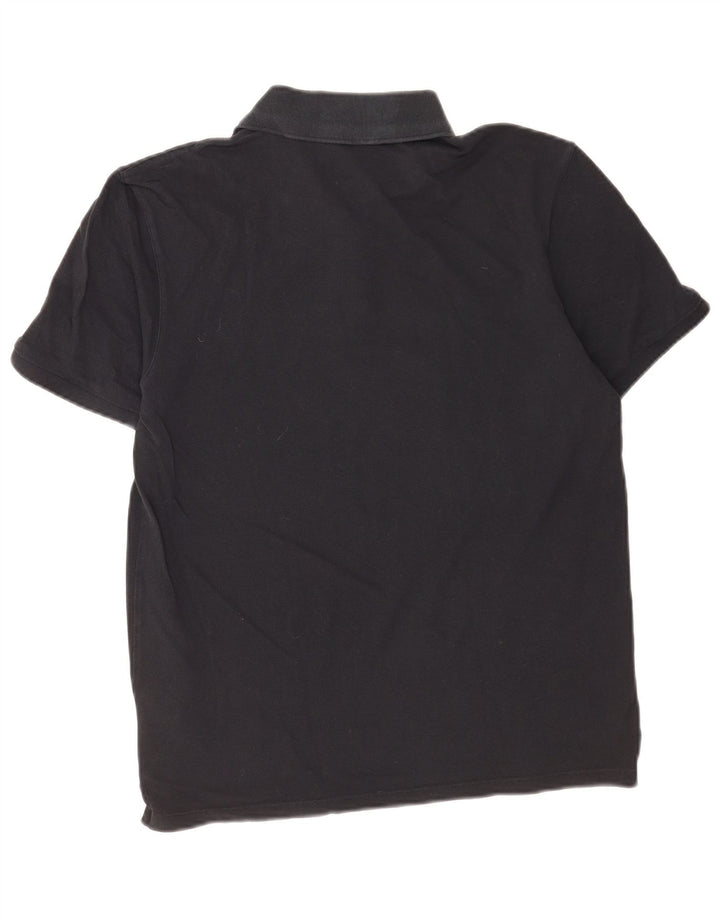 Tricou polo HUGO BOSS pentru bărbați, bumbac mediu negru