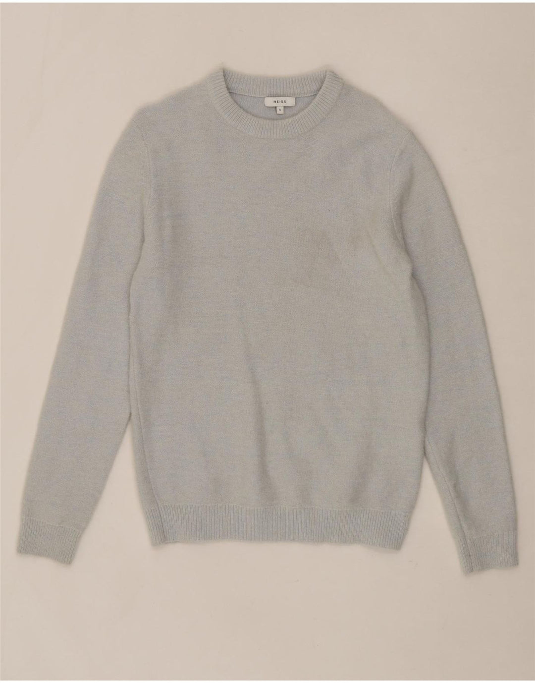 REISS Mens Crew Neck Jumper Sweater Small Blue Wool Vintage Reiss and Second-Hand Reiss from Messina Hembry 