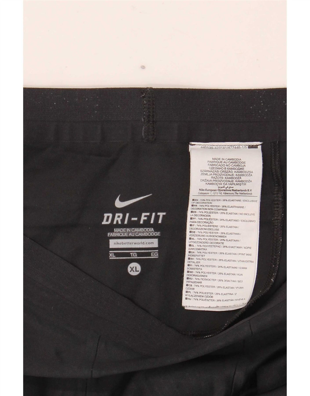 Leggings pentru bărbați Nike Dri Fit XL poliester geometric negru