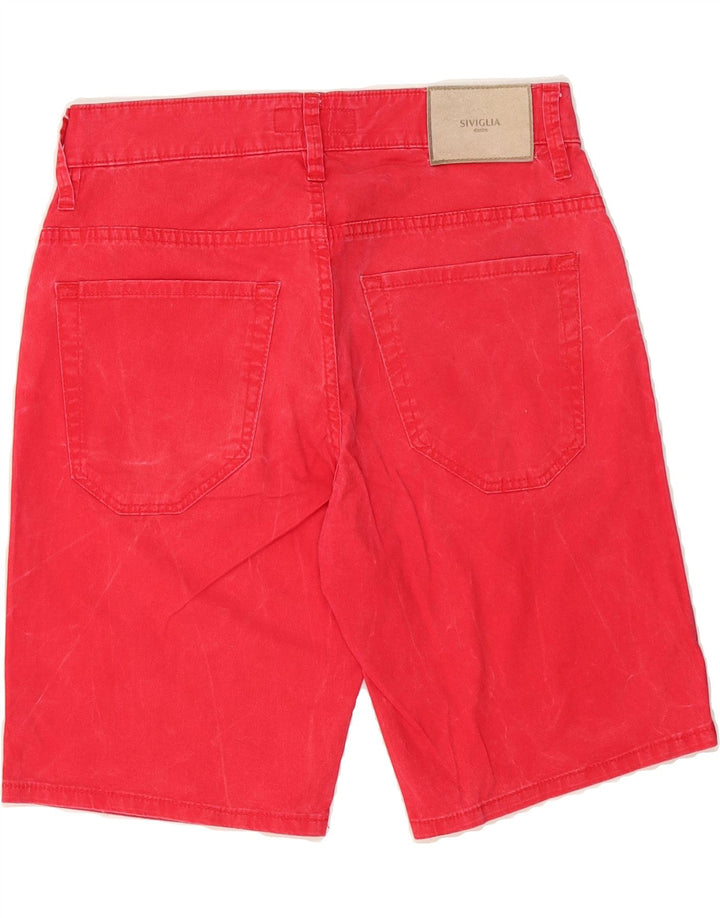 SIVIGLIA Mens Denim Shorts  W31 Medium Red Cotton Vintage SIVIGLIA and Second-Hand SIVIGLIA from Messina Hembry 