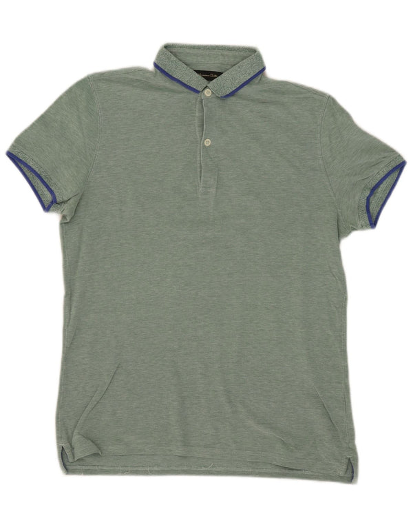 Tricou polo pentru bărbați MASSIMO DUTTI, verde mediu pestat