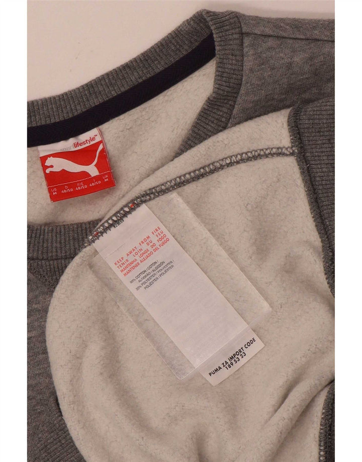 Pulover pentru bărbați Puma Graphic Regular Fit, bumbac, gri mediu