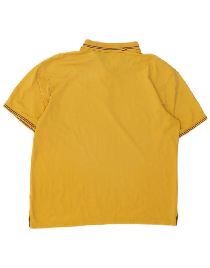 CHAMBERS Mens Polo Shirt Large Yellow