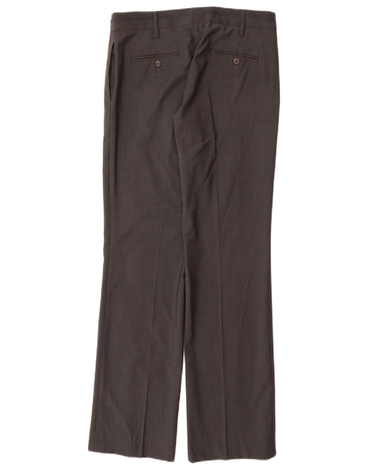 MASSIMO DUTTI Pantaloni drepti pentru femei EU 38 Mici W28 L33 Lână gri