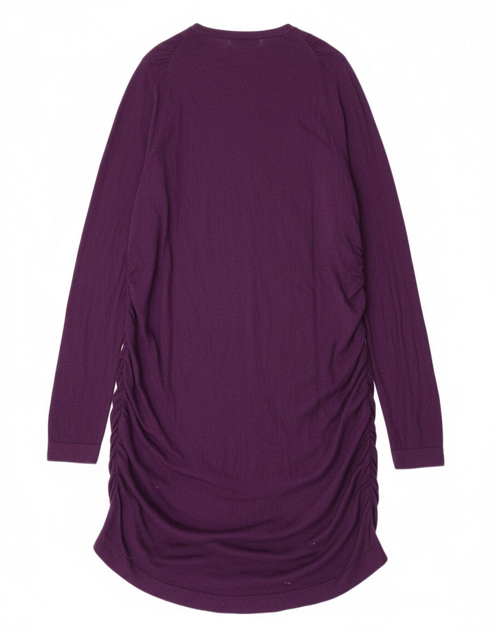 MOSSIMO Womens Oversized Long Sleeve Jumper Dress US 4 Small Purple Nylon