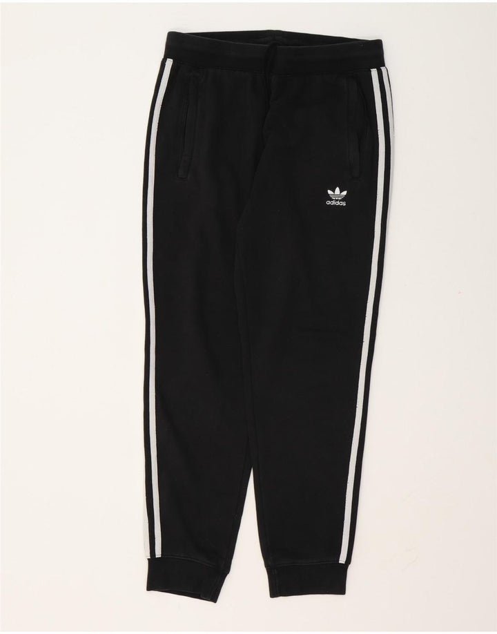 Pantaloni de trening pentru bărbați Adidas Pantaloni de jogging, bumbac mediu negru