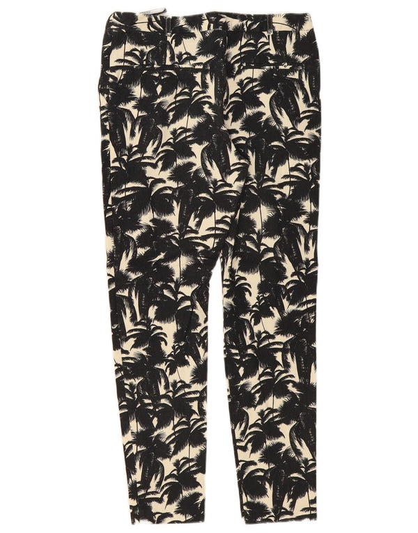 Topshop Pantaloni cropped slim pentru femei UK 10 Small W28 L26 Negru