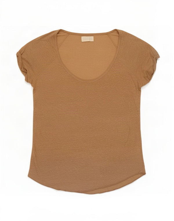 Tricou pentru femei Zara UK 12 Medium Bej In