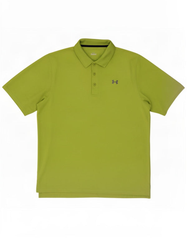 Tricou polo Under Armour pentru bărbați XL, verde, poliester