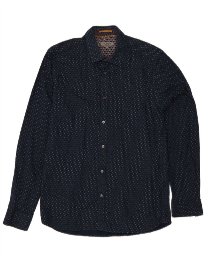 Cămașă Bărbați Ted Baker Mărimea 3 Medium Bleumarin Bumbac Floral