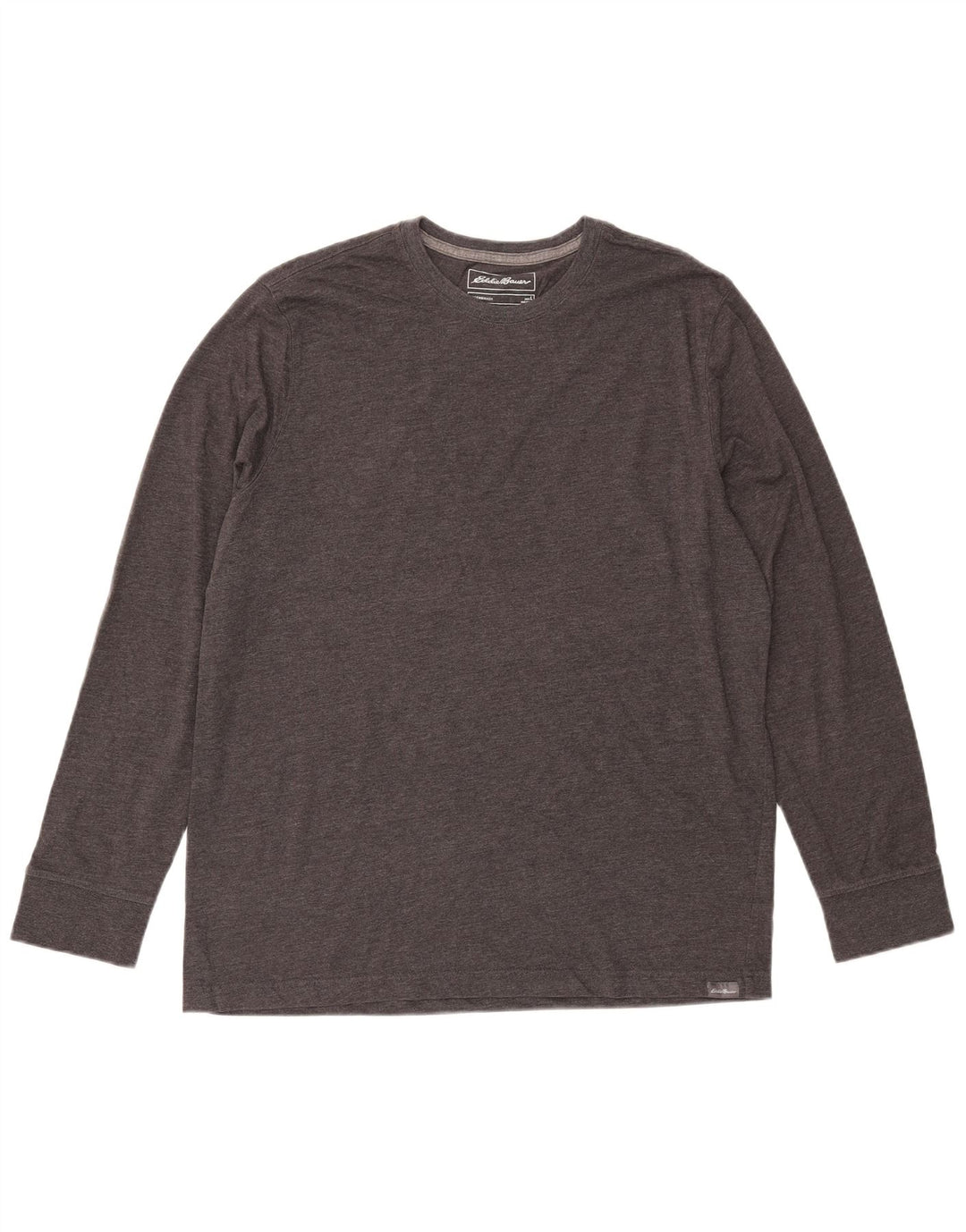 EDDIE BAUER Top pentru bărbați cu mânecă lungă, mare, gri bumbac