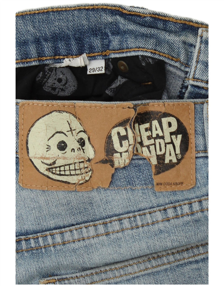 Blugi skinny pentru femei Monday ieftini W29 L32 Albastru