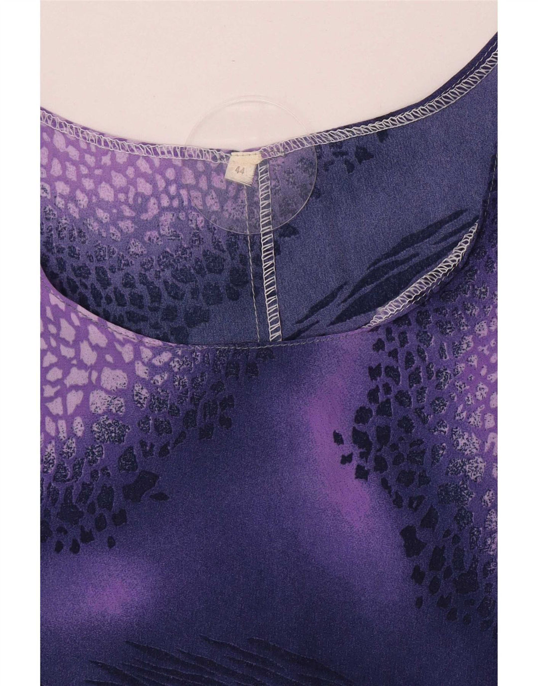 Bluză Vintage fără mâneci pentru femei IT 44 Medium Purple Spotted