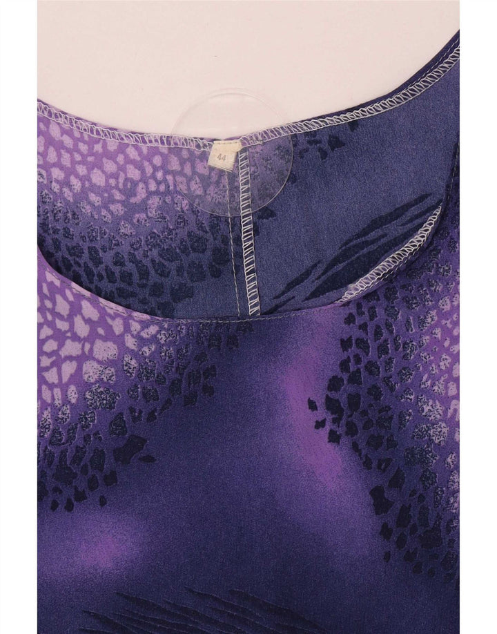Bluză Vintage fără mâneci pentru femei IT 44 Medium Purple Spotted
