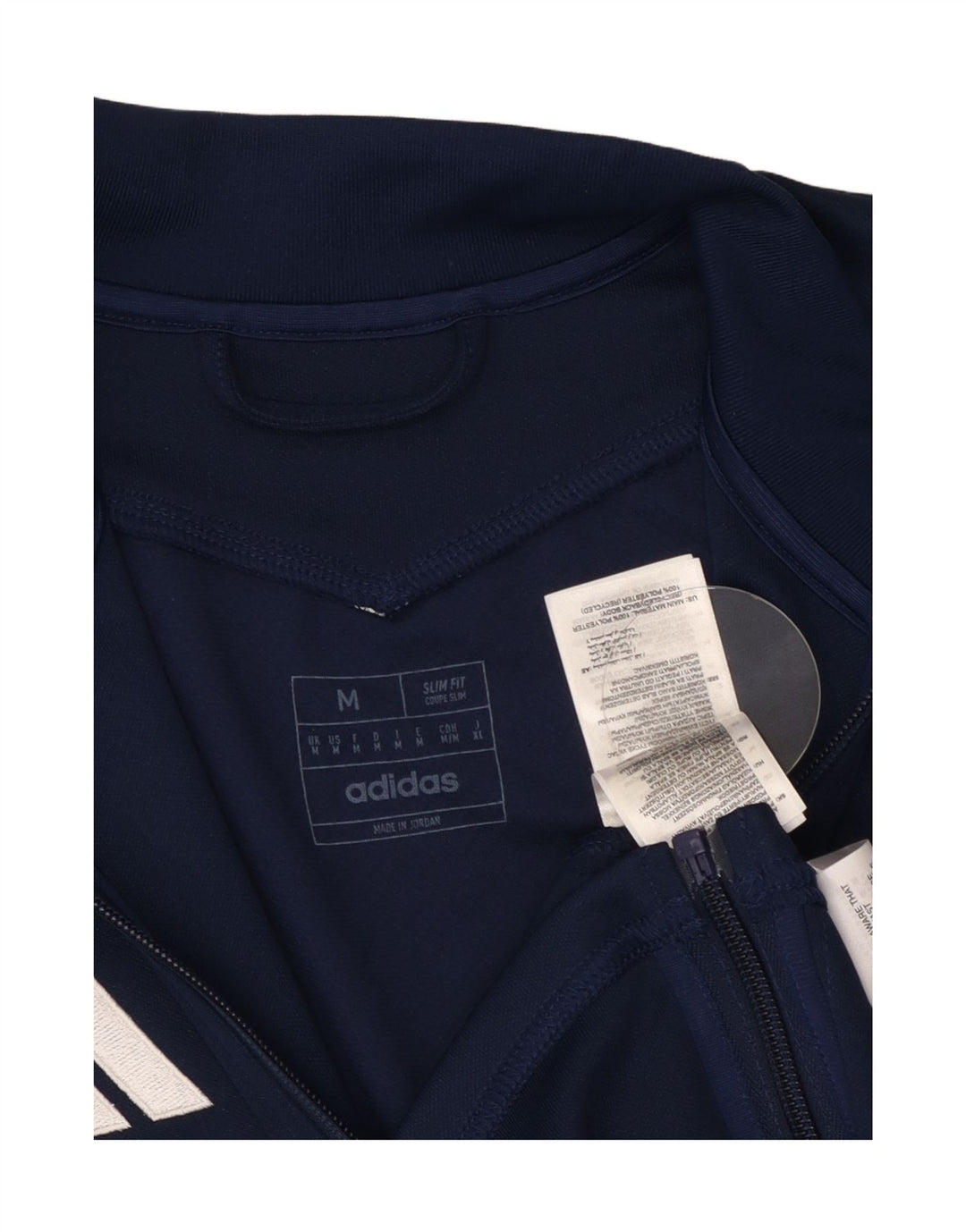 Jachetă de top pentru trening Aeroready Slim Fit Adidas pentru bărbați, albastru bleumarin mediu