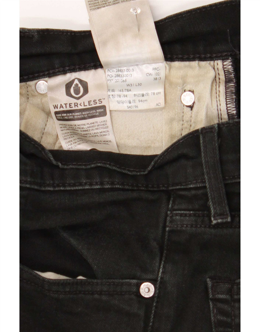 Blugi slim pentru bărbați Levi's W31 L30 bumbac negru